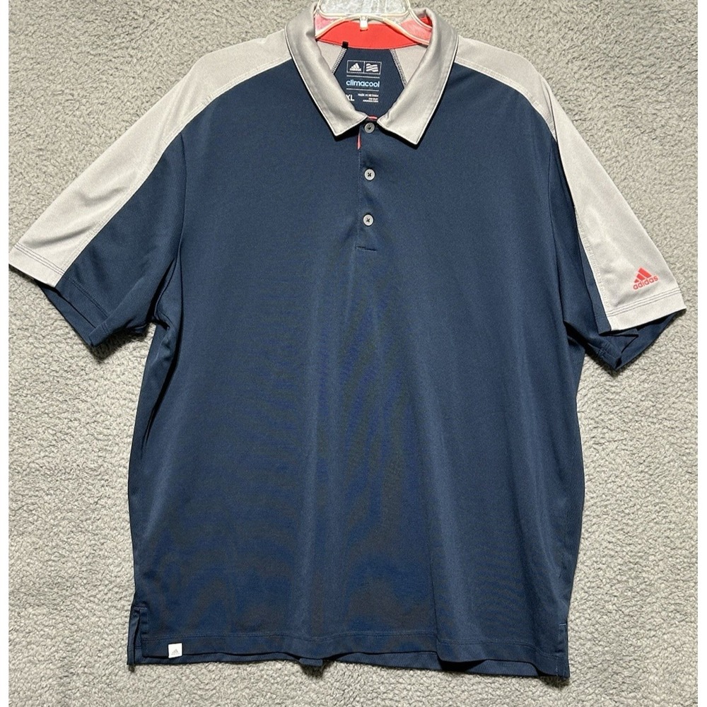 Adidas‎ Golf Climacool Polo Shirt Mens XL Blue Short Sleeve Stay Cool Golf Game